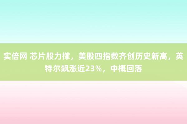 实倍网 芯片股力撑，美股四指数齐创历史新高，英特尔飙涨近23%，中概回落